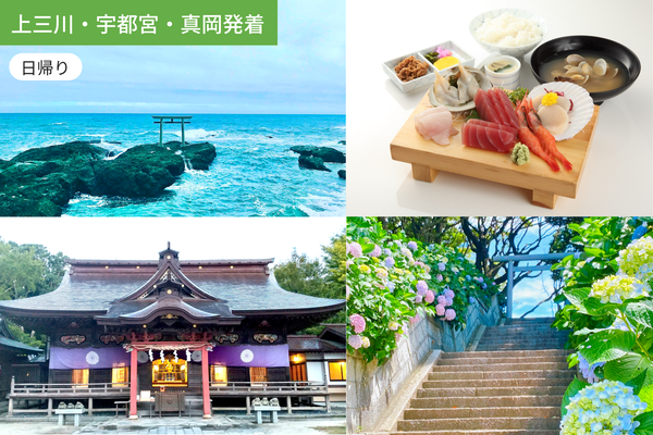 【上三川・宇都宮・真岡発着】大洗と酒列。願いが深まり海とアジサイが映える2社参りと海鮮満喫【昼食付】/ WEB割引5%引き1